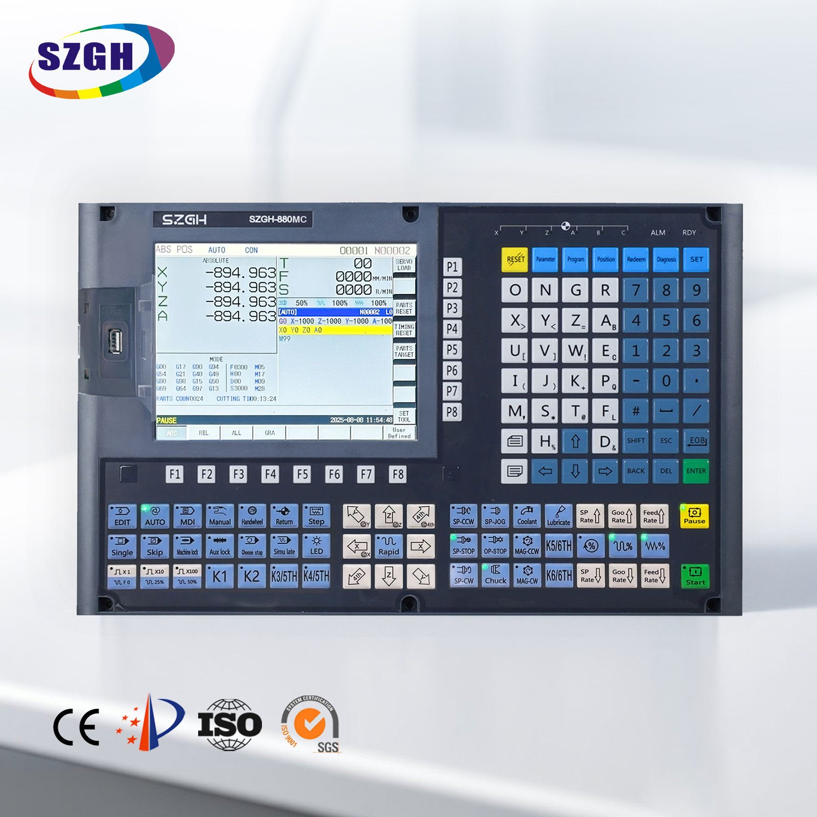 SZGH 880MC-4 Controller for CNC Milling 4 Axis
